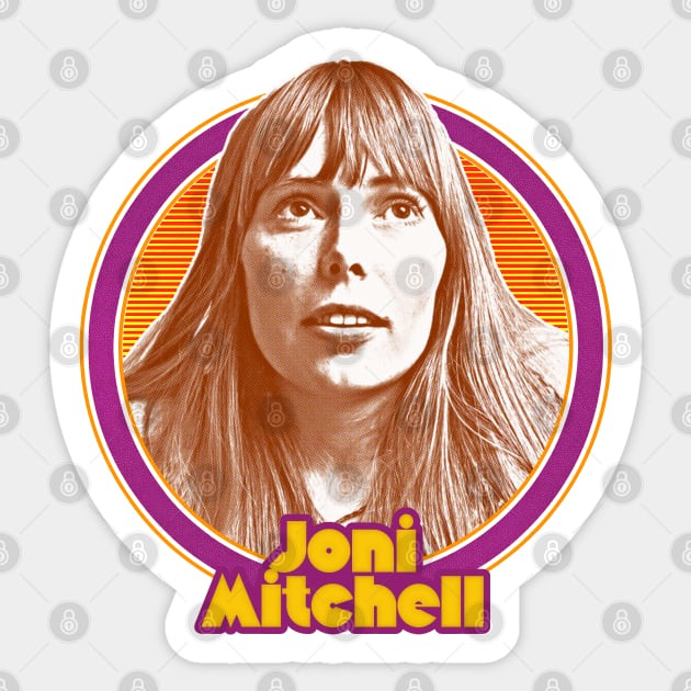 Joni Mitchell  /// Retro 1970s Style Fan Art Design Sticker by DankFutura